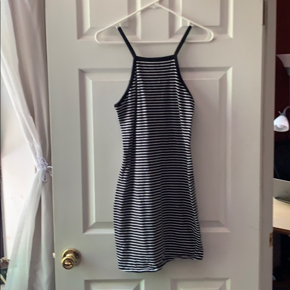 Express Black and White Stripped Dress